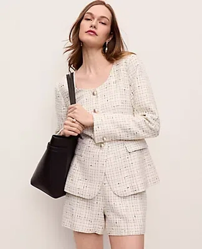Ann Taylor The Scoop Neck Jacket In White