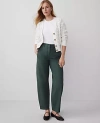 Ann Taylor The Seamed Barrel Ankle Pant In Dried Cilantro