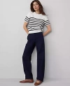 Ann Taylor The Seamed Barrel Ankle Pant In Night Sky