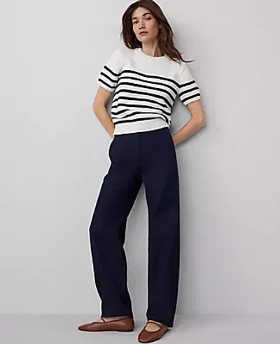 Ann Taylor The Seamed Barrel Ankle Pant In Night Sky