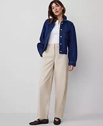 Ann Taylor The Seamed Barrel Ankle Pant In Toasted Oat
