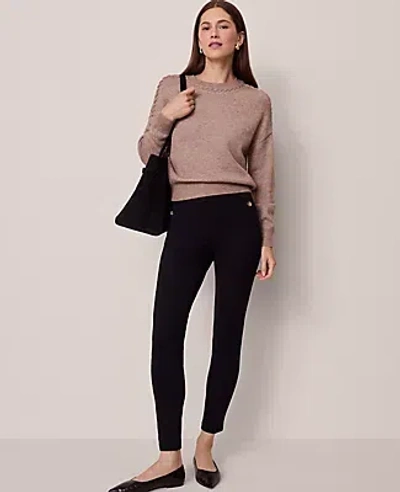 Ann Taylor The Seamed Button Legging In Black
