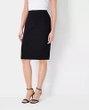 Ann Taylor The Seamed Pencil Skirt In Seasonless Stretch In Core Black