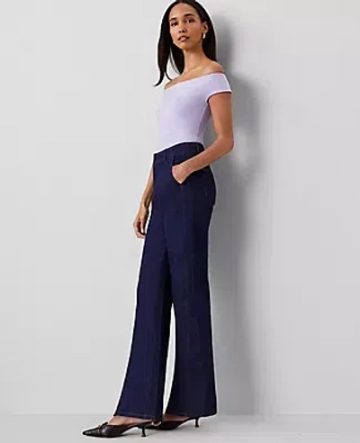 Ann Taylor The Seamed Wide-leg Jean In Classic Rinse Wash
