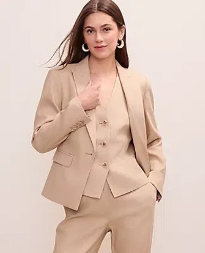 Ann Taylor The Short One Button Blazer In Neutral
