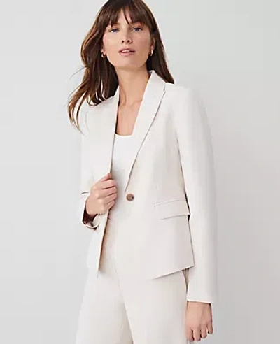 Ann Taylor The Shorter One Button Blazer In Ivory Whisper
