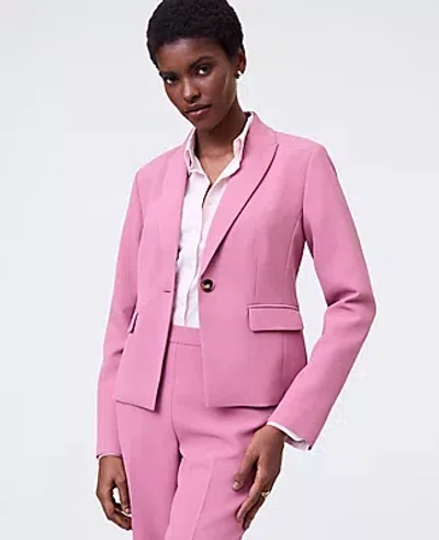 Ann Taylor The Shorter One Button Blazer In Pink