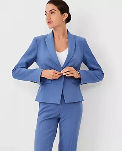 Ann Taylor The Shorter One Button Peak Blazer In Precious Sapphire