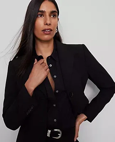 Ann Taylor The Shorter Two Button Blazer In Black