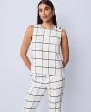 Ann Taylor The Shoulder Button Top In White