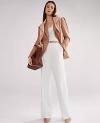 Ann Taylor The Side Button Wide-leg Pant In White