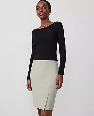 Ann Taylor The Side-vent Pencil Skirt In Seagrass