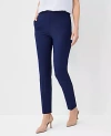 Ann Taylor The High Rise Side Zip Eva Ankle Pant In Bi-stretch In Pure Sapphire