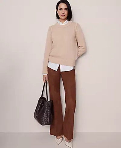 Ann Taylor The Side-zip Flare Pant In Brown