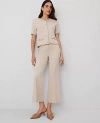 Ann Taylor The Side-zip Flare Pant In Toasted Oat