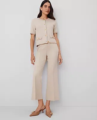Ann Taylor The Side-zip Flare Pant In Toasted Oat