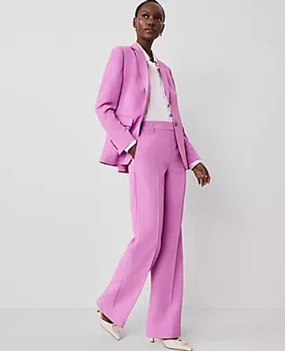Ann Taylor The Side-zip Straight Pant In Orchid Glow