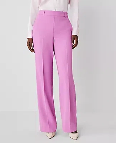 Ann Taylor The Side-zip Straight Pant In Orchid Glow