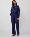 Ann Taylor The Side-zip Straight Pant In Pure Sapphire