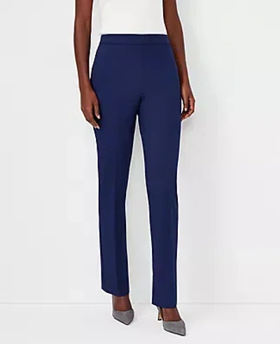 Ann Taylor The High Rise Side Zip Sophia Straight Pant In Bi-stretch In Pure Sapphire