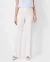 Ann Taylor The High Rise Side Zip Trouser Pant In Fluid Crepe - Curvy Fit In Ivory Whisper