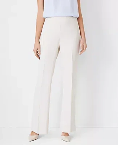 Ann Taylor The High Rise Side Zip Trouser Pant In Fluid Crepe - Curvy Fit In Ivory Whisper