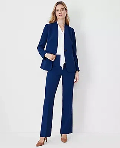 Ann Taylor The Side Zip Trouser Pant In Fluid Crepe In Pure Sapphire