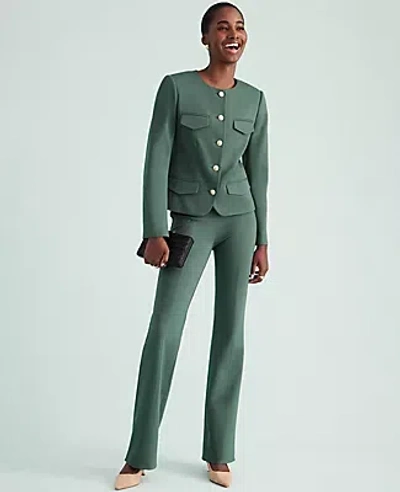 Ann Taylor The Skinny Flare Trouser Pant In Dried Cilantro