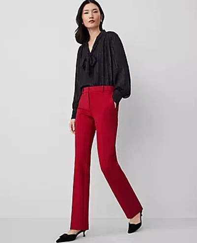 Ann Taylor The Sophia Ponte Pant In Gingham Red