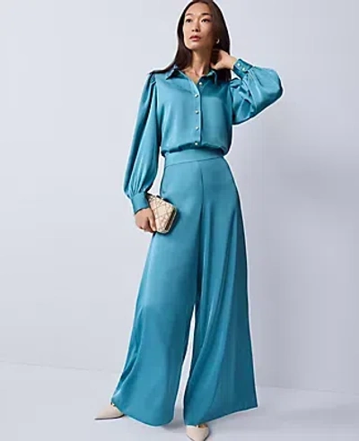 Ann Taylor The Statement Palazzo Pant In Blue