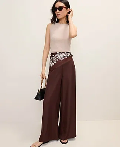 Ann Taylor The Statement Palazzo Pant In Brown