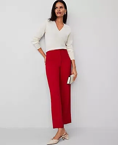 Ann Taylor The Straight Ankle Pant In Gingham Red