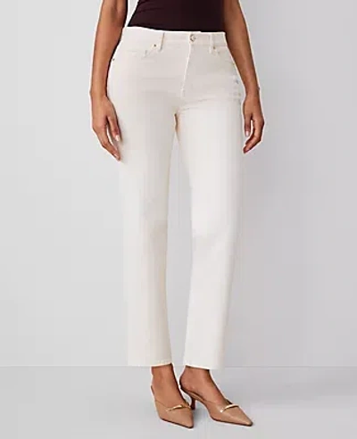 Ann Taylor The Straight Jean — Curvy Fit In Ivory