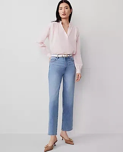 Ann Taylor The Straight Jean In Vintage Light Indigo Wash