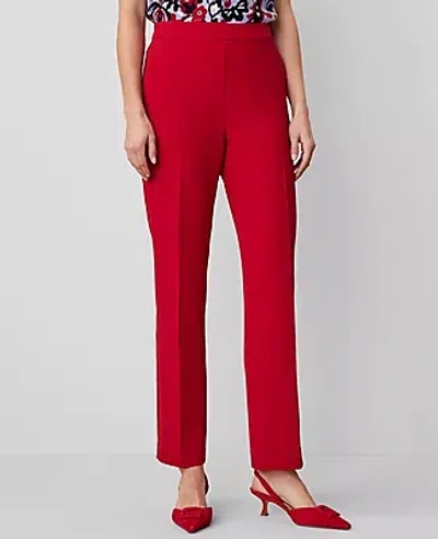 Ann Taylor The Straight Leg Pant In Gingham Red