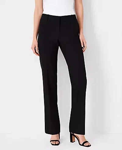 Ann Taylor The Sophia Straight Pant In Seasonless Stretch In Core Black