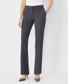 Ann Taylor The Straight Pant In Seasonless Stretch In Modern Charcoal
