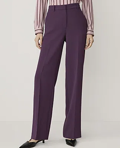Ann Taylor The Straight Trouser In Dark Berry