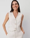 Ann Taylor The Tailored Vest In Tahini