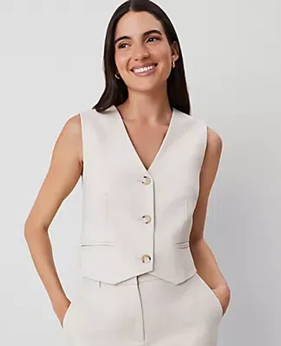 Ann Taylor The Tailored Vest In Tahini