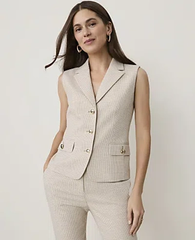 Ann Taylor The Tailored Vest In Tan Texture