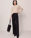 Ann Taylor The Tailored Wide Leg Trouser In Black