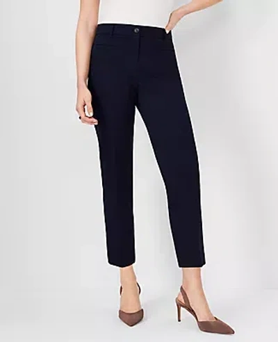 Ann Taylor The Tall Cotton Crop Pant In Atlantic Navy