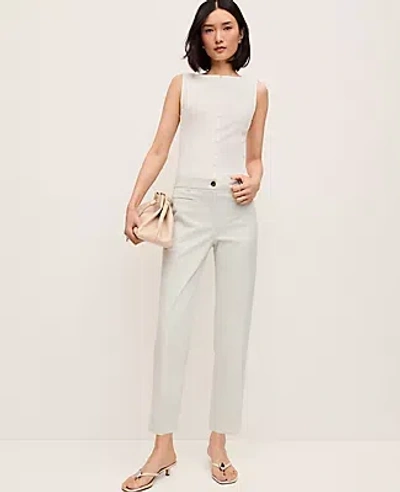 Ann Taylor The Tall Cotton Crop Pant In Gray