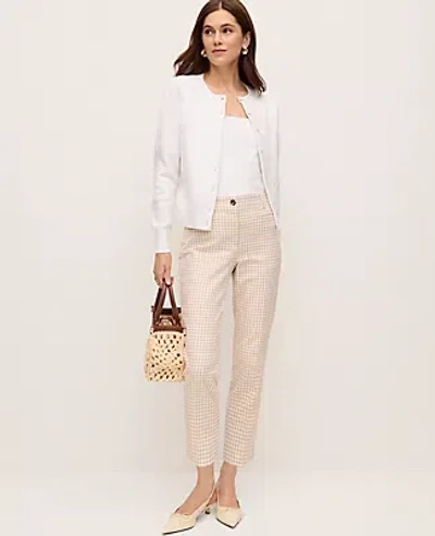 Ann Taylor The Tall Cotton Crop Pant In White