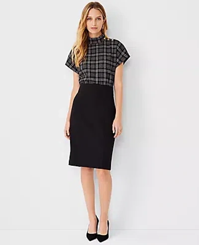 Ann Taylor The Tall High Waist Seamed Pencil Skirt In Double Knit In Black