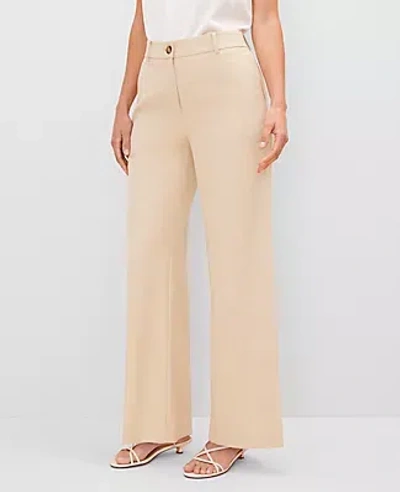 Ann Taylor The Tall Perfect Wide Leg Pant In Sand