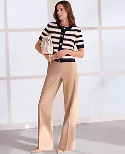 Ann Taylor The Tall Side-zip Straight Pant In Cafe Au Lait