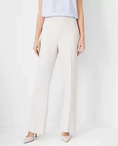 Ann Taylor The Tall Side Zip Trouser Pant In Fluid Crepe In Ivory Whisper