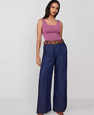 Ann Taylor The Tall Wide-leg Pant In Royal Indigo